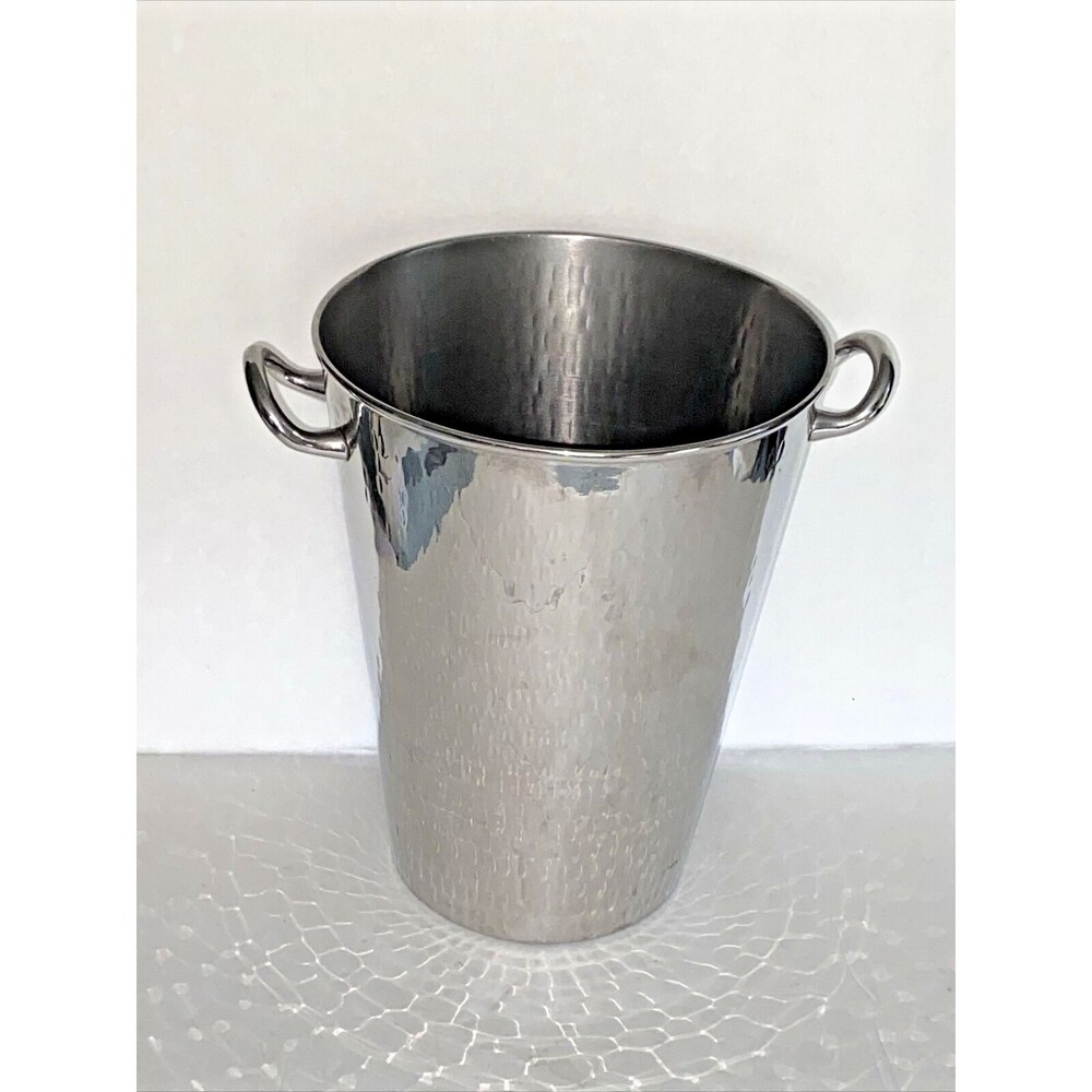 Modern Hammered Aluminum Flower Vase 8.5" Tall Branded - Picture 1 of 11